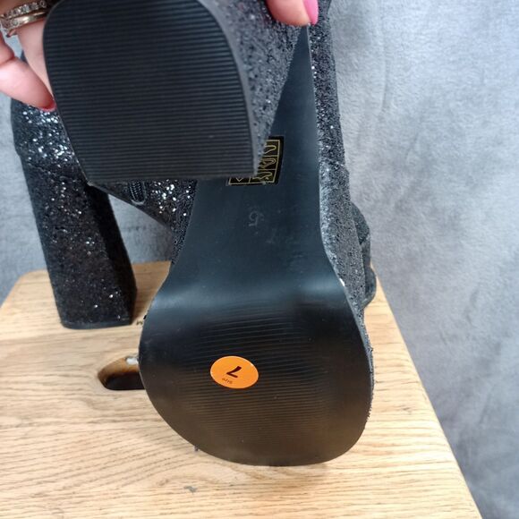 Dolls‎ Kill Shelley's London Sparkle Platform Boots Festival Size 7 Glitter 5" - Picture 11 of 16